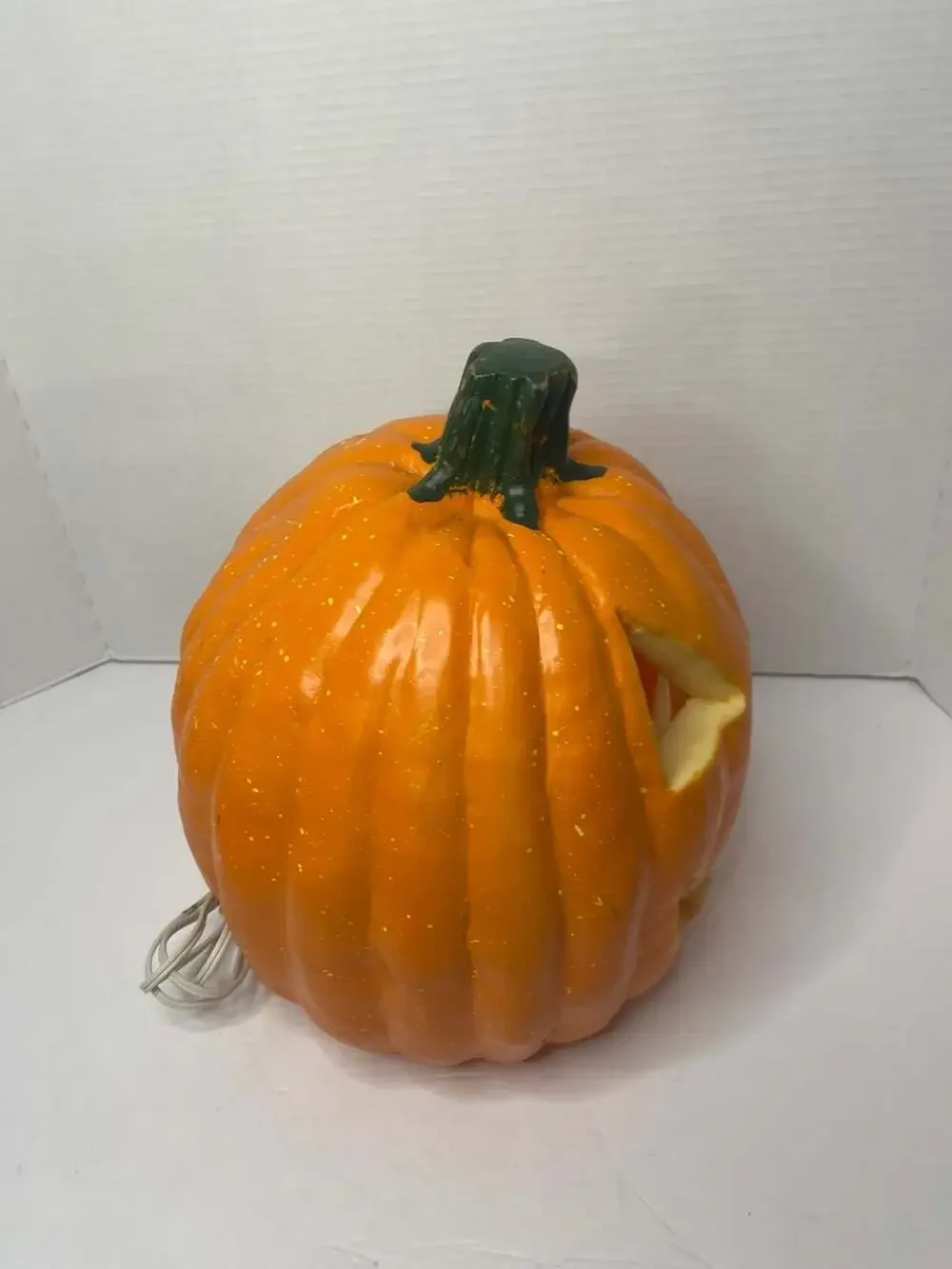 Vintage Halloween Light Up Plastic Mold Jack O Lantern Pumpkin 2001 Works!